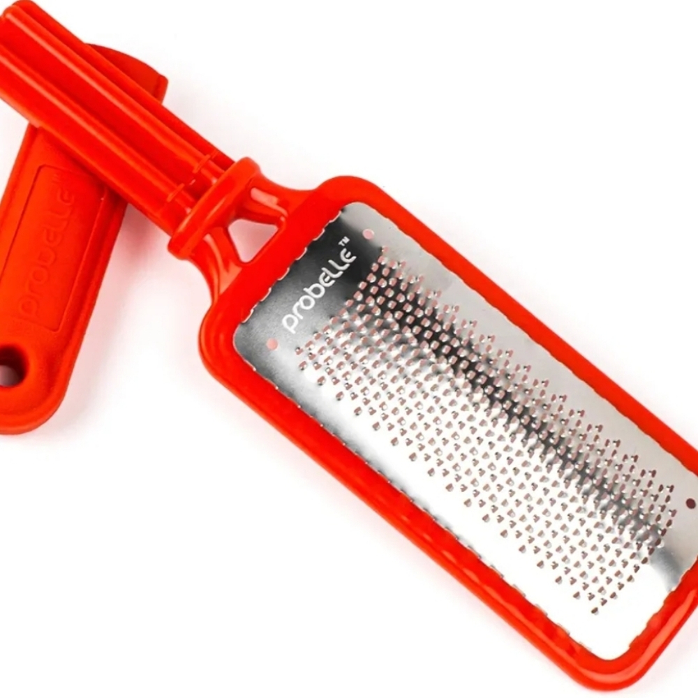 Red Metal Foot File Callus Remover Pedicure Stainless Steel Dead Skin Remover
